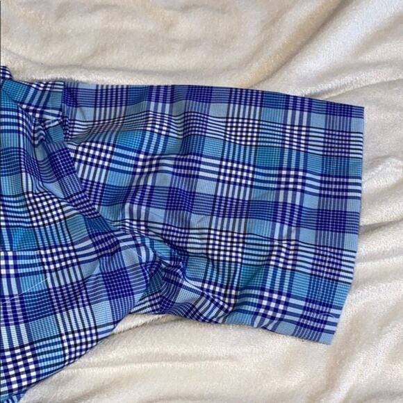 Jos. A. Bank Blue Plaid Traveler Fit Button-Up Shirt | Sz L, NWT - Picture 5 of 6